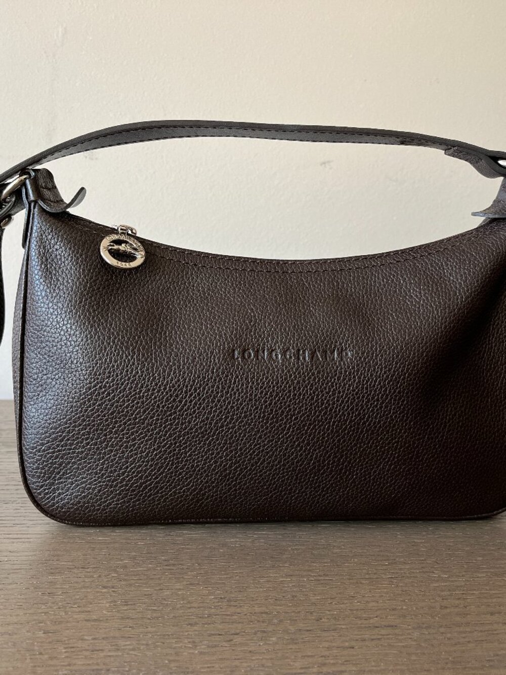 LONGCHAMP Dark Brown Leather Crossbody/ Shoulder Bag